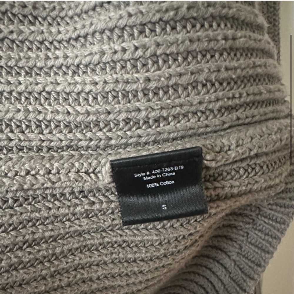 Jenni Kayne Cotton Fisherman Sweater Sage Small - Picture 4 of 6